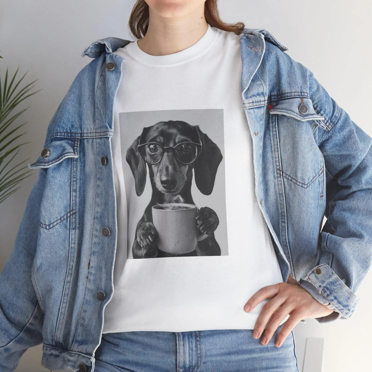 Dachshund Funny T-Shirt ,Coffee Design, Wiener Dog Lover Gift
