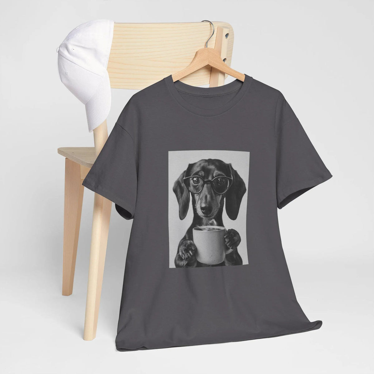 Dachshund Funny T-Shirt ,Coffee Design, Wiener Dog Lover Gift